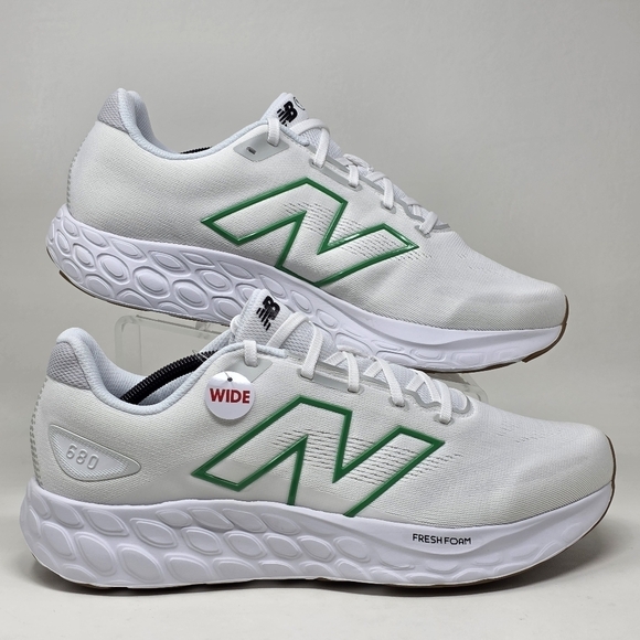 New Balance Fresh Foam 680 v8 Running Shoes White Grey M680CW8 Men Sz 13 4E New main image 5